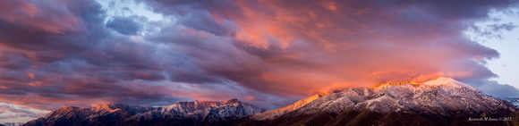 Lone Peak at Sunset, Wasatch Mtns Utah
