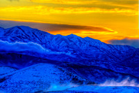 Breaking Storm & Backlit clouds on the Oquirrp Mountains,Ut.