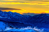 Breaking Storm & Backlit clouds on the Oquirrp Mountains,Ut.